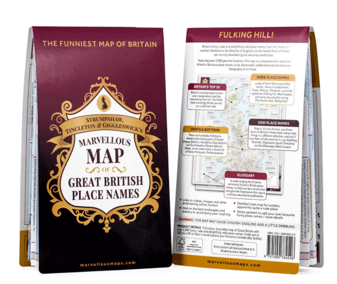 MARVELLOUS MAP OF GREAT BRITISH PLACE NAMES - Image 2
