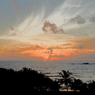 Sri Lankan sunset at Bentota beach